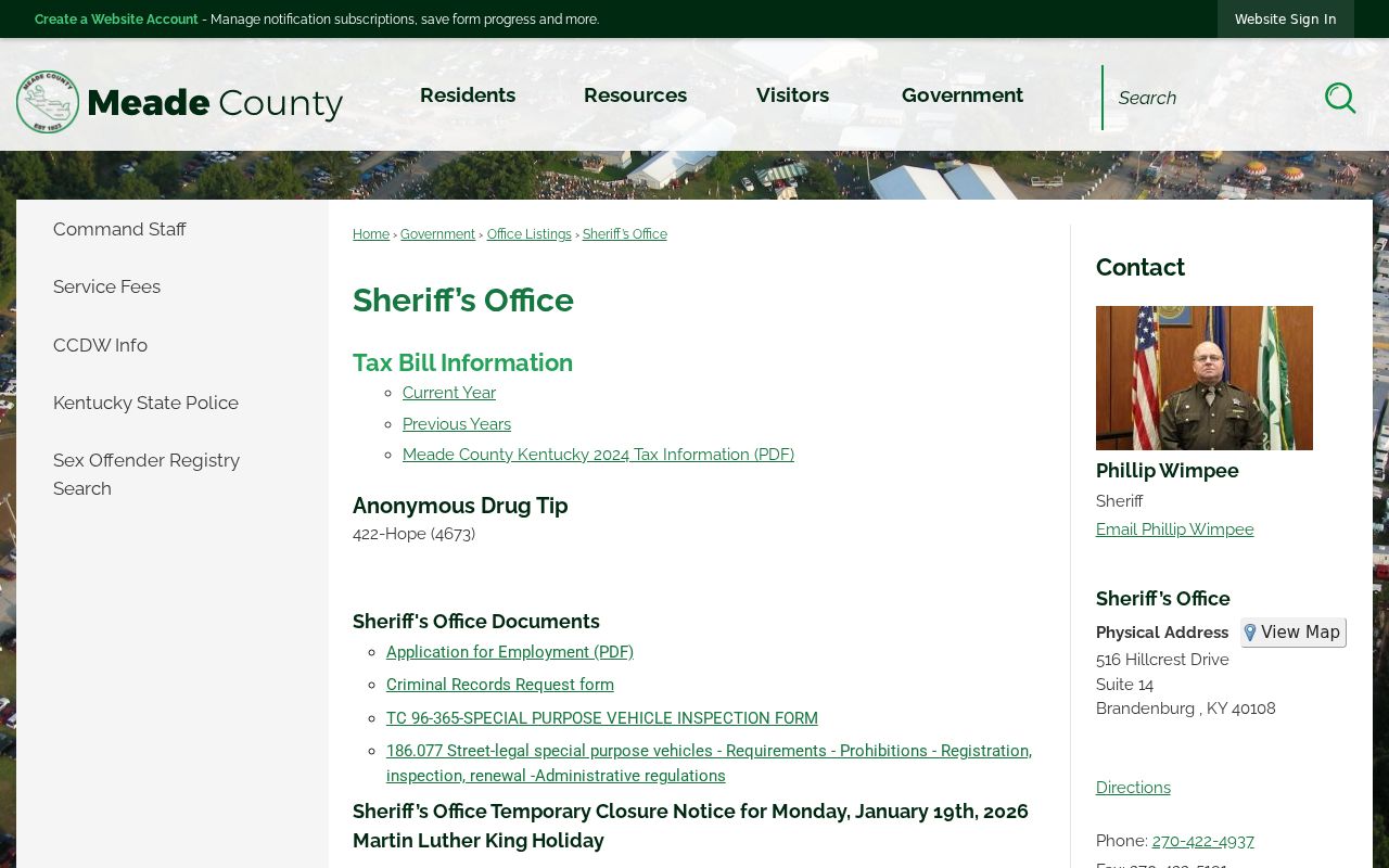 Meade County arrest records Sheriff’s Office source page