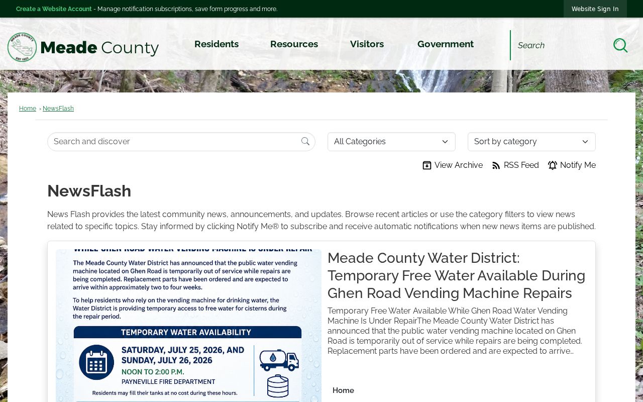 Meade County civic information relevant to Brandenburg record channels