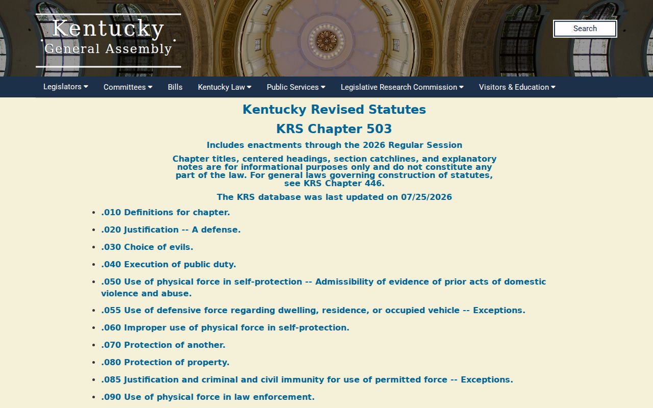 Kentucky statute source for Ekron criminal cases