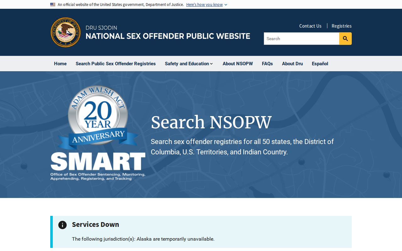 National registry source used with Meade County sex offender records